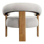 Winston Boucle Fabric Upholstered Accent Chair in Cream