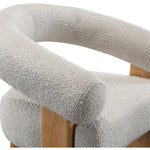 Winston Boucle Fabric Upholstered Accent Chair in Cream