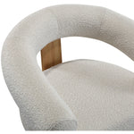 Winston Boucle Fabric Upholstered Accent Chair in Cream