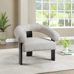 Winston Boucle Fabric Upholstered Accent Chair in Cream