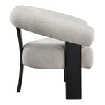 Winston Boucle Fabric Upholstered Accent Chair in Cream