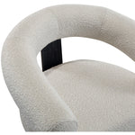 Winston Boucle Fabric Upholstered Accent Chair in Cream