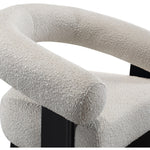 Winston Boucle Fabric Upholstered Accent Chair in Cream