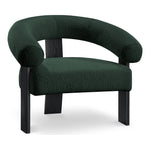 Winston Boucle Fabric Upholstered Accent Chair in Green