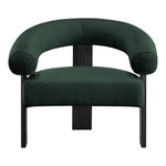 Winston Boucle Fabric Upholstered Accent Chair in Green