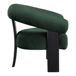 Winston Boucle Fabric Upholstered Accent Chair in Green