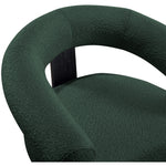 Winston Boucle Fabric Upholstered Accent Chair in Green