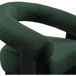 Winston Boucle Fabric Upholstered Accent Chair in Green