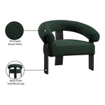Winston Boucle Fabric Upholstered Accent Chair in Green