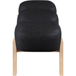 Woodcrest Vegan Leather Upholstered Bench in Black