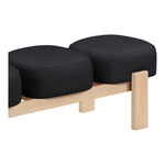 Woodcrest Vegan Leather Upholstered Bench in Black
