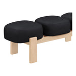 Woodcrest Vegan Leather Upholstered Bench in Black