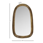 Auberge Aluminum Frame Mirror in Brass