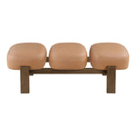 Woodcrest Vegan Leather Upholstered Bench in Cognac