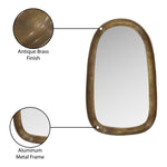 Auberge Aluminum Frame Mirror in Brass