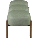 Woodcrest Vegan Leather Upholstered Bench in Green