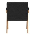Woodloch Boucle Fabric Upholstered Accent Chair in Black