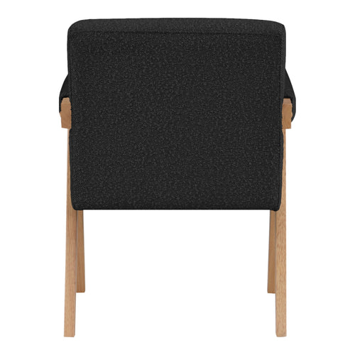Woodloch Boucle Fabric Upholstered Accent Chair in Black