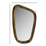 Auberge Aluminum Frame Mirror in Brass
