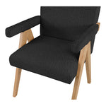 Woodloch Boucle Fabric Upholstered Accent Chair in Black