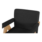 Woodloch Boucle Fabric Upholstered Accent Chair in Black