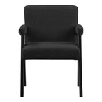 Woodloch Boucle Fabric Upholstered Accent Chair in Black