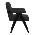 Woodloch Boucle Fabric Upholstered Accent Chair in Black