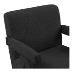 Woodloch Boucle Fabric Upholstered Accent Chair in Black