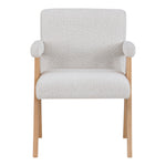 Woodloch Boucle Fabric Upholstered Accent Chair in Cream