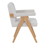 Woodloch Boucle Fabric Upholstered Accent Chair in Cream