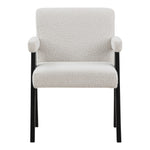 Woodloch Boucle Fabric Upholstered Accent Chair in Cream