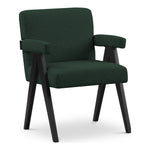 Woodloch Boucle Fabric Upholstered Accent Chair in Green