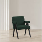 Woodloch Boucle Fabric Upholstered Accent Chair in Green