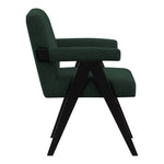 Woodloch Boucle Fabric Upholstered Accent Chair in Green
