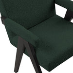 Woodloch Boucle Fabric Upholstered Accent Chair in Green