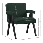 Woodloch Boucle Fabric Upholstered Accent Chair in Green
