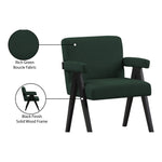 Woodloch Boucle Fabric Upholstered Accent Chair in Green