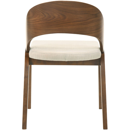 Woodson Linen Textured Fabric Upholstered Dining Chair in Beige