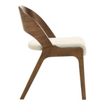 Woodson Linen Textured Fabric Upholstered Dining Chair in Beige