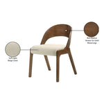Woodson Linen Textured Fabric Upholstered Dining Chair in Beige
