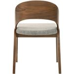Woodson Linen Textured Fabric Upholstered Dining Chair in Grey