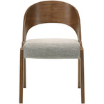 Woodson Linen Textured Fabric Upholstered Dining Chair in Grey
