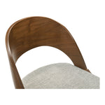 Woodson Linen Textured Fabric Upholstered Dining Chair in Grey
