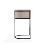 Cosmopolitan Metal Upholstered Barstool in Cream