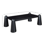 Wyndham Solid Wood And Oak Veneer Coffee Table in Black