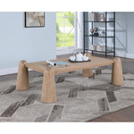 Wyndham Solid Wood And Oak Veneer Coffee Table in Natural