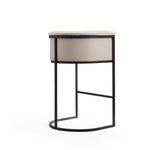 Cosmopolitan Metal Upholstered Barstool in Cream