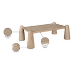 Wyndham Solid Wood And Oak Veneer Coffee Table in Natural