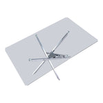 Xander 60" Glass Top And Steel Base Dining Table in Chrome