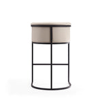 Cosmopolitan Metal Upholstered Barstool in Cream
